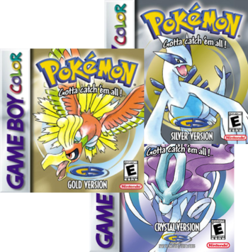 Picture Transparent Download Pok Mon Gold And Silver - Pokemon Gold Gameboy Color Gbc (350x355), Png Download