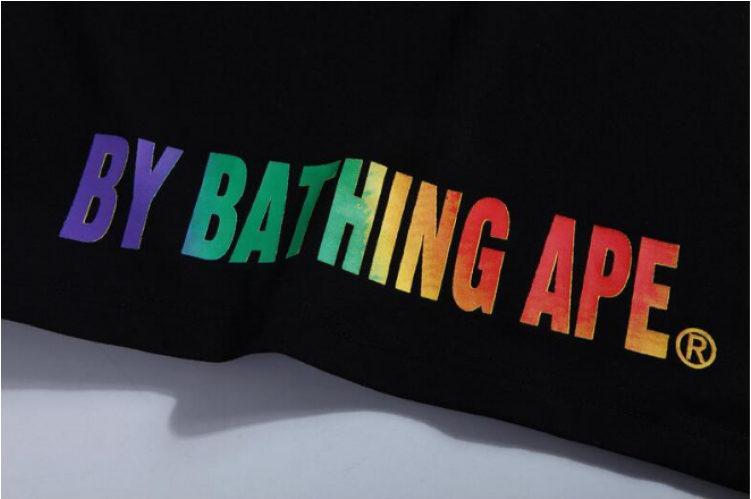 Bape 01161644 Novel Men's Colorful Monkey Logo A Bathing - Carmine (750x750), Png Download