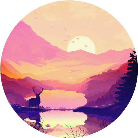 Sunrise Wall Mural Painting (480x480), Png Download