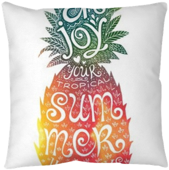 Bright Colors Hand Drawn Watercolor Pineapple Silhouette - Poster (400x400), Png Download