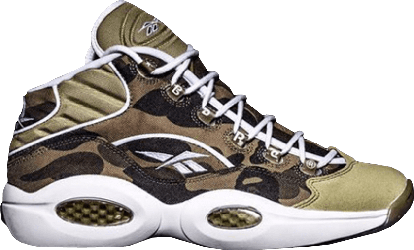 Bape X Mita Sneakers X Question Mid '1st Camo' - Bape Reebok Question Mid (840x507), Png Download