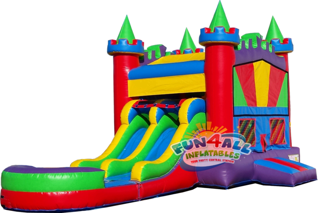 Emoji Kings Dual Lane Water Combo - Water Park (640x430), Png Download
