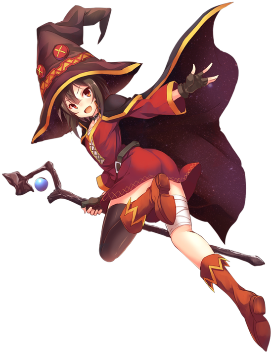 Conveniently Placed Foot - Konosuba God’s Blessing On This Wonderful World Megumin (640x768), Png Download