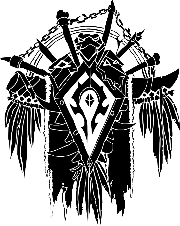 Horde Crest Vector - World Of Warcraft Horde Decal (743x935), Png Download