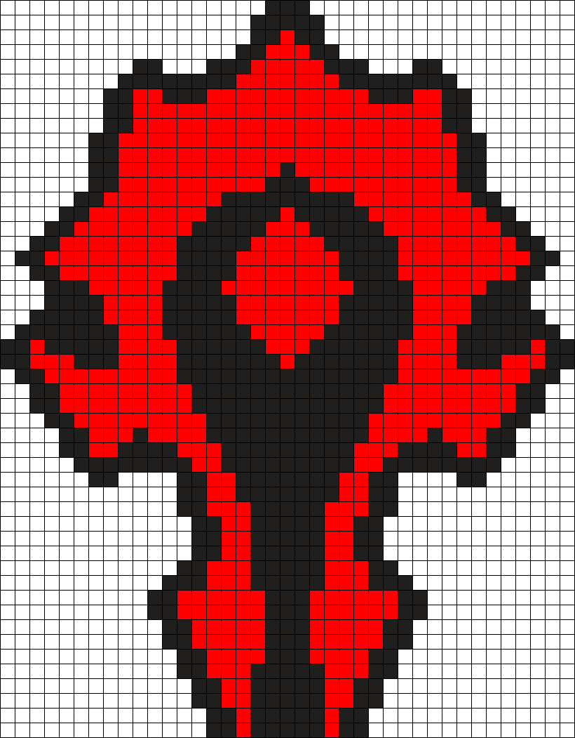 Horde Warcraft Perler Bead Pattern / Bead Sprite - Horde Symbol Perler Beads (820x1051), Png Download