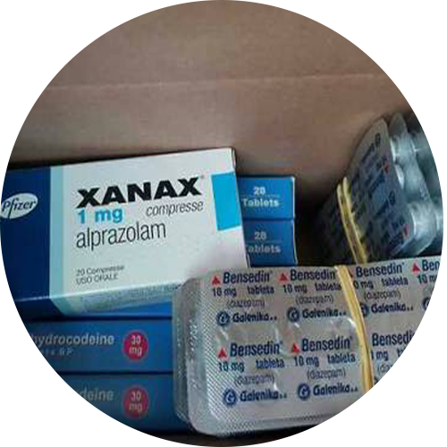 Alprazolam Is Used To Treat Anxiety And Panic Disorders - Xanax (500x500), Png Download