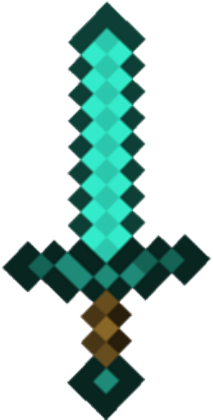 Diamond Sword - Minecraft Diamond Sword (420x420), Png Download