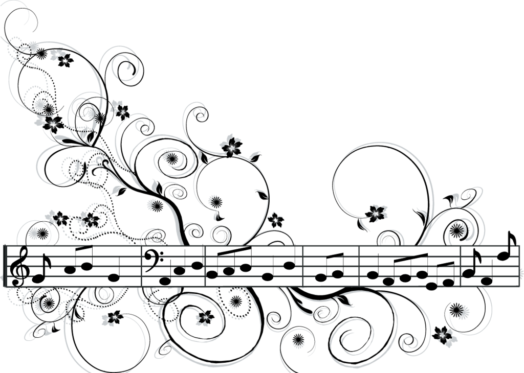 Яндекс - Фотки - Fondo De Notas Musicales (1024x730), Png Download