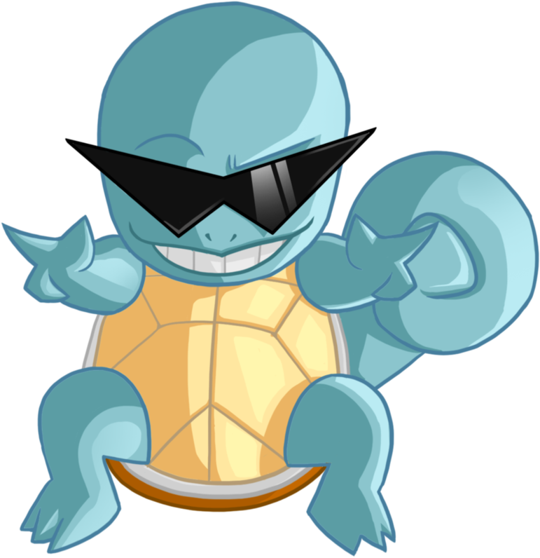 Squirtle Png Photo - Squirtle With Shades Transparent (828x966), Png Download