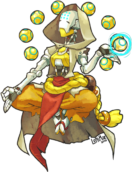 Zenyatta Genderbend - Overwatch Zenyatta (500x671), Png Download