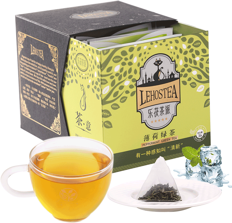 Mint Tea Mint Leaf Tea Free Shipping Dried Mint Leaf - Tea With Teabag Png (800x800), Png Download