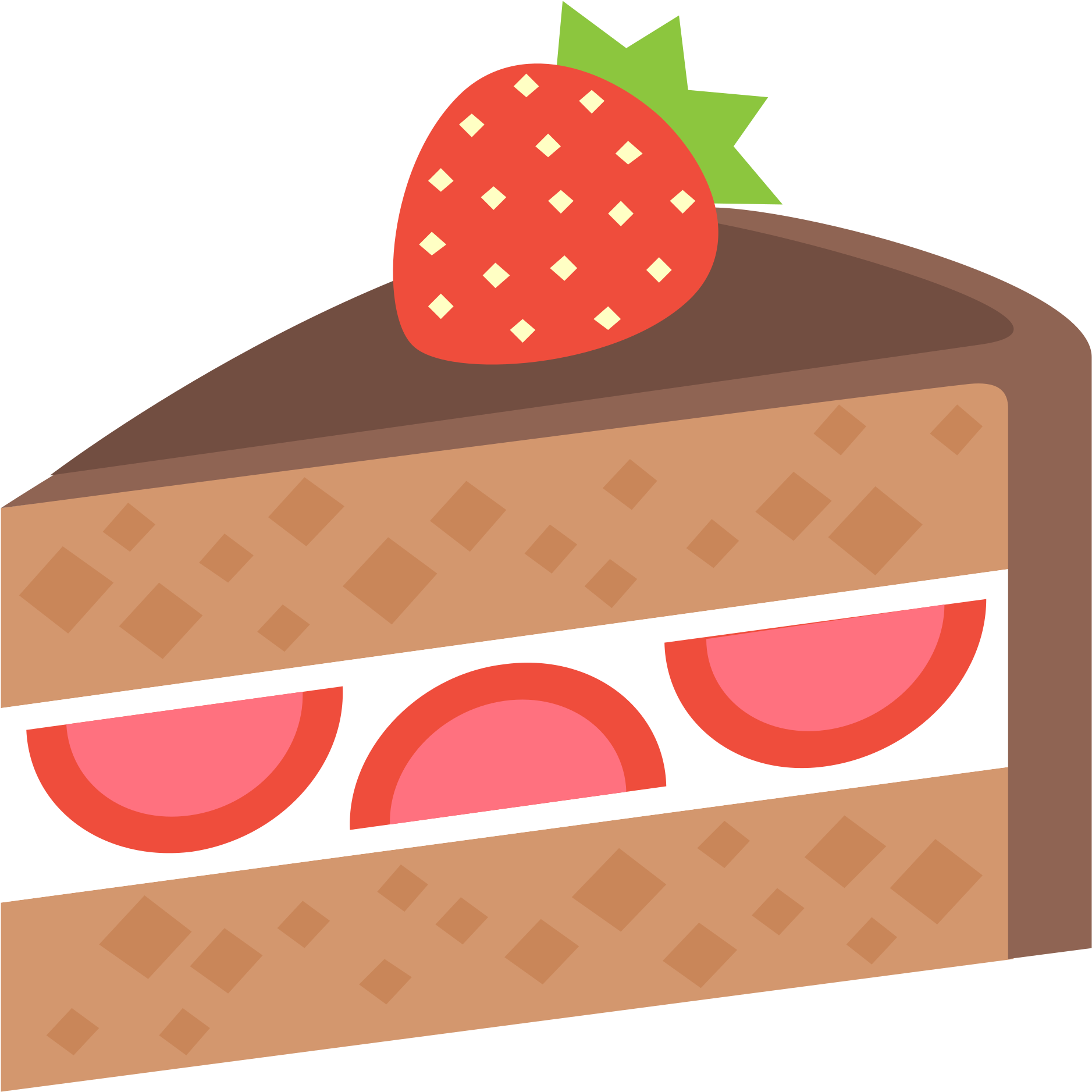 Open - Fatia De Bolo Emoji (2000x2000), Png Download