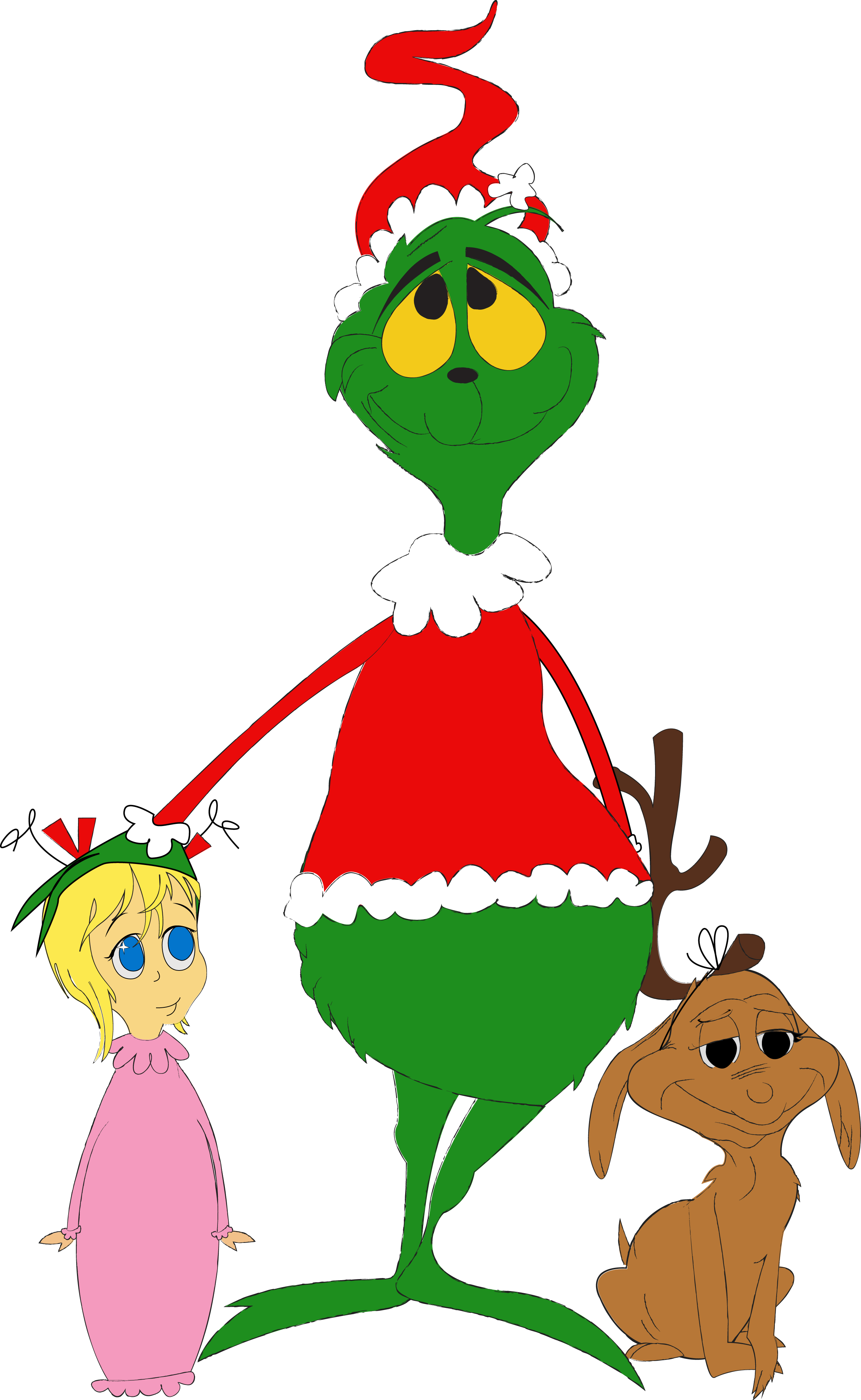 The Grinch <3 Copyright - Cartoon (2450x3983), Png Download