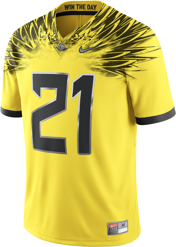 yellow oregon ducks jersey
