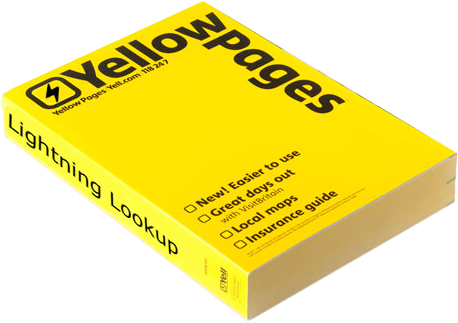 Lightning Yellow Pages - Yellow Pages Book Png (469x332), Png Download