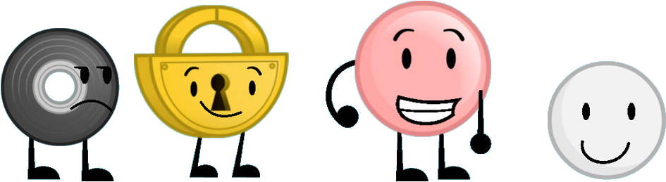 Disc, Locky, Pearly, And Ping Pong Ball (1006x432), Png Download