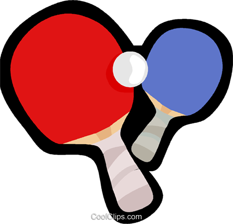 Ping Pong Paddles And Ball Royalty Free Vector Clip - Tenis (480x461), Png Download