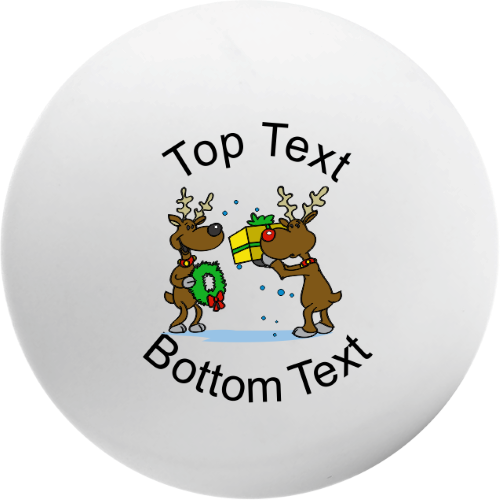 Reindeer Gift Giving Ping Pong Ball - Table Tennis (500x500), Png Download