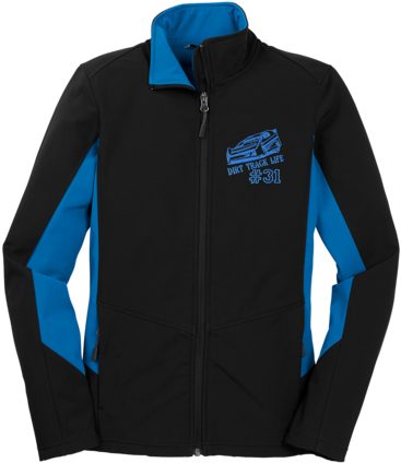 1 Custom Women's Blue / Black Embroidered Jacket Sprint,wingless,qtr - Port Authority Ladies Core Colorblock Soft Shell (480x480), Png Download