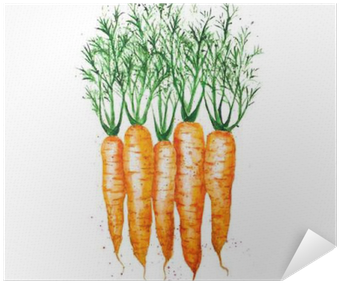 Vector Watercolor Carrots, Isolated On White Background - Carrots Watercolor (400x400), Png Download