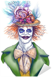 Portrait Of An Undead , Hand Drawing Sticker • Pixers® - Enge Clowns Tekenen (400x400), Png Download