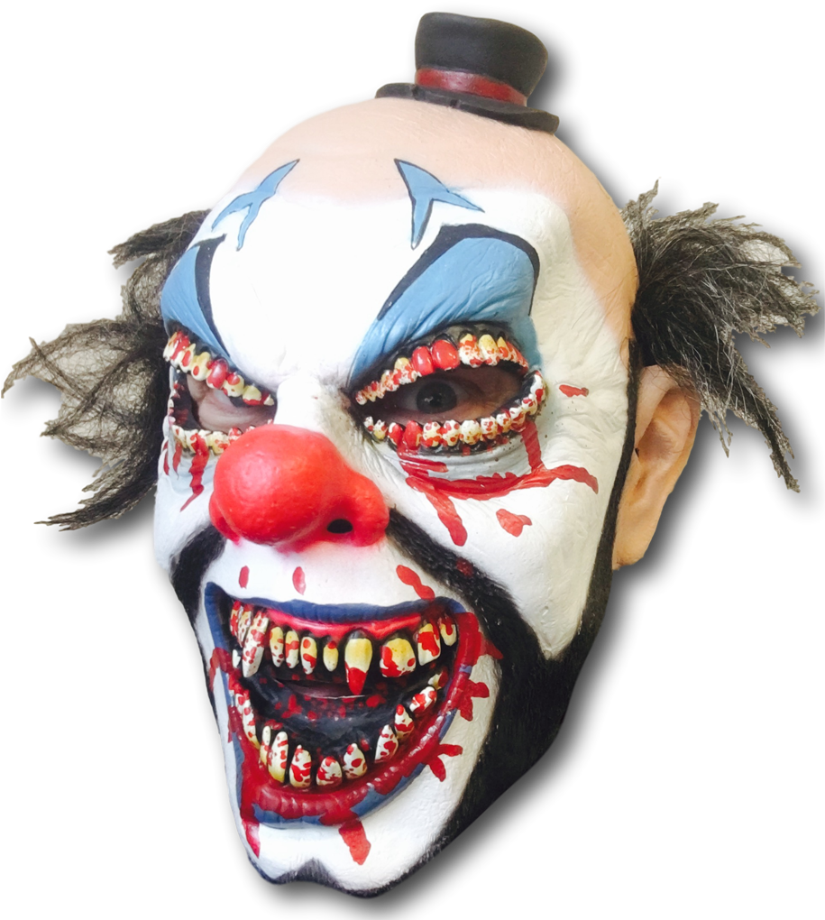 Scary Clown Mask - Scary Evil Clown Mask Teeth Red Nose (1024x1024), Png Download