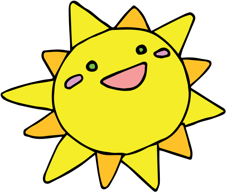 Sun Clipart Kawaii - Animado Cartoon Sol Dibujos Png (972x821), Png Download