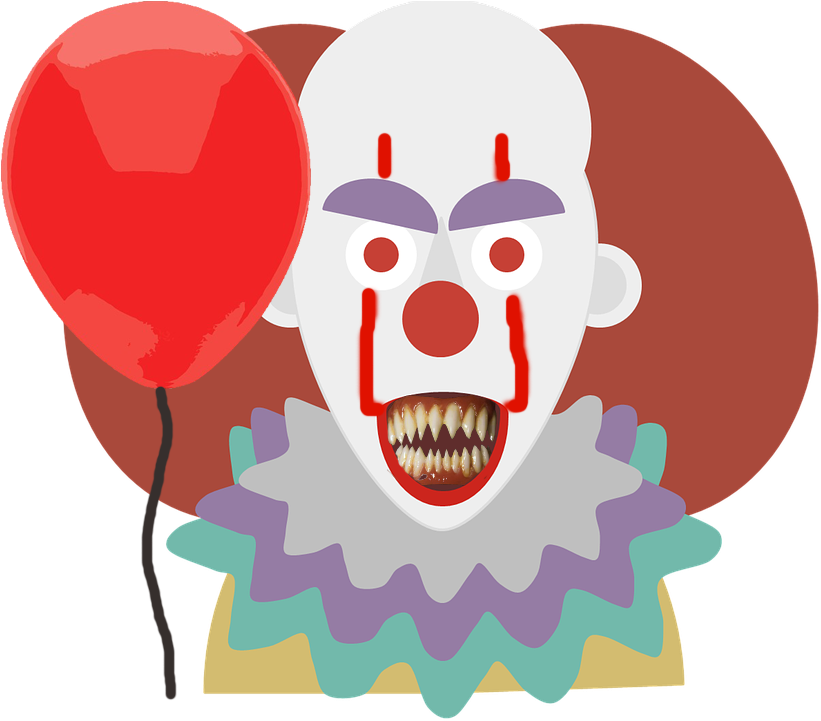 Clown Clipart Scary - Scary Movie Png (879x720), Png Download