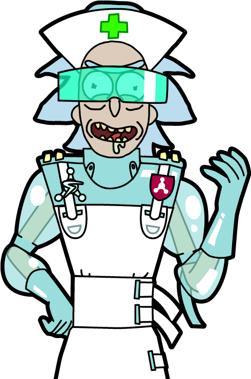 Surgeon Rick - Rick And Morty Surgeon Rick (500x741), Png Download