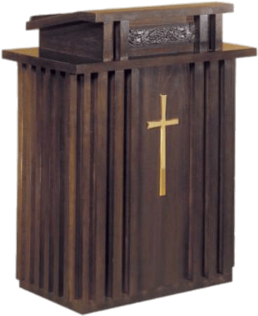 Dark Wooden Pulpit - Woerner Church Supply Warehouse | Pulpit (480x480), Png Download