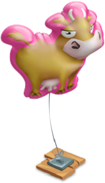 Cow Balloon - Hay Day Balloon (422x422), Png Download