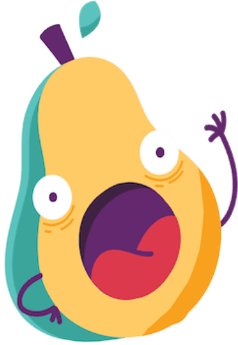 Avocado - Cartoon (500x500), Png Download
