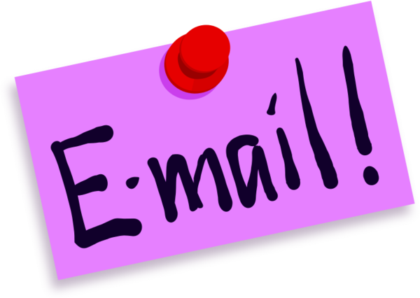 Thumbtack Note Email Vector Svg Clipart Png Download - Email Clip Art (600x426), Png Download