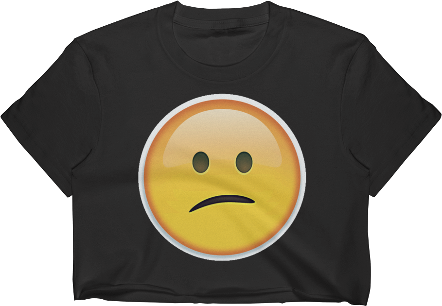 Emoji Crop Top T Shirt - Crop Top (1000x1000), Png Download