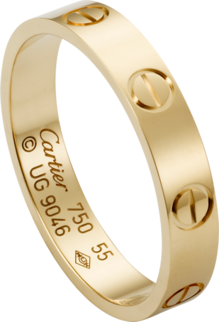 Love Wedding Band - Cartier Engagement Rings Gold (309x454), Png Download