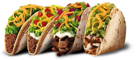 They Are Horrible, I Know, But I Just Can't Stay Away - Taco Bell Tacos Png (920x370), Png Download