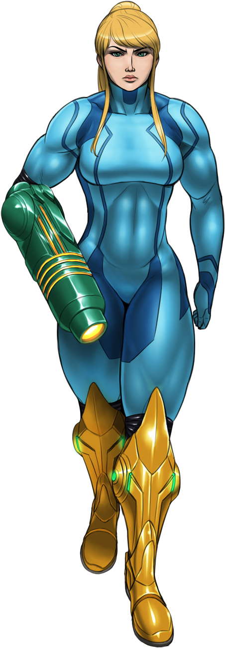 Buff Samus •nikcesco - Buff Zero Suit Samus (800x1500), Png Download