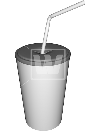 White Soda Cup - Soft Drink (367x550), Png Download