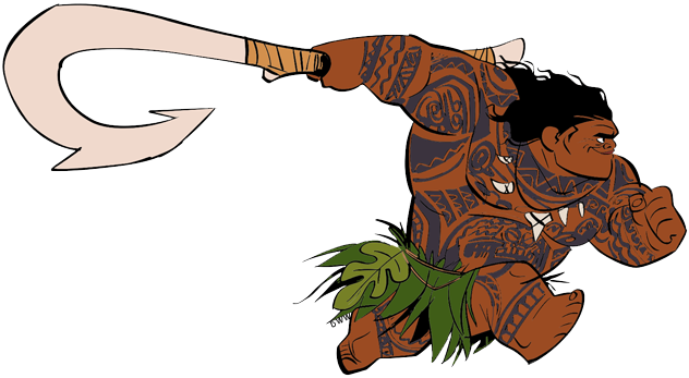 Moana Maui Png - Maui Clipart (632x347), Png Download