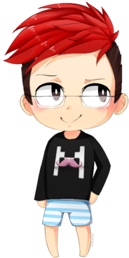 Chibi Markiplier By Okaces On Deviantart Royalty Free - Markiplier Fan Art Chibi (400x400), Png Download