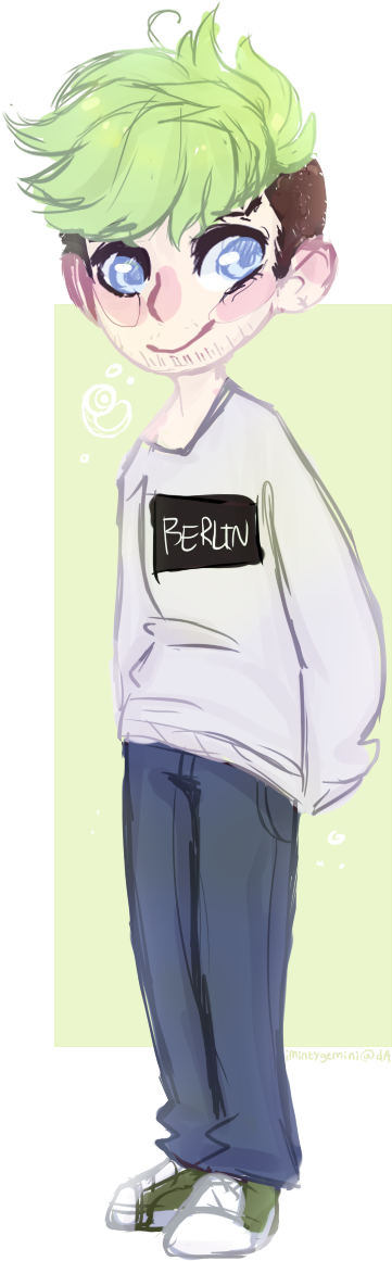 Berlin By Imintygemini On Deviantart - Cartoon (423x1179), Png Download