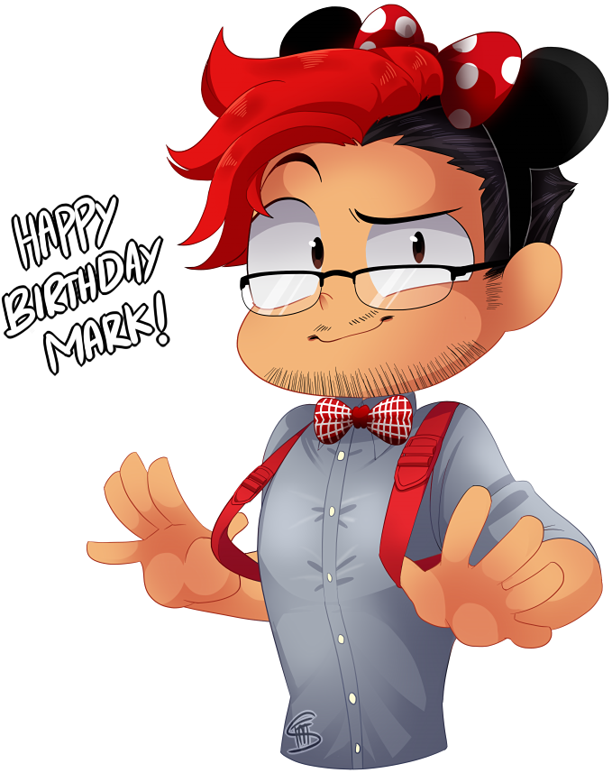 Happy Birthday Markimoo By Floatingmegane-san - Jacksepticeye Birthday Fan Art (924x924), Png Download