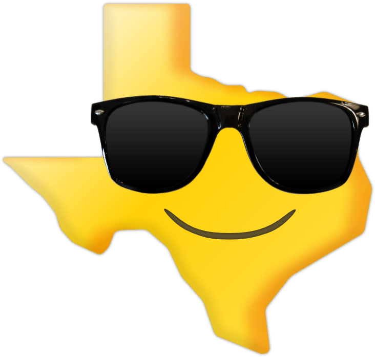 Picture Shows A Sticker Shaped Like Texas, Yellow, - Cowboy Emoji (750x750), Png Download