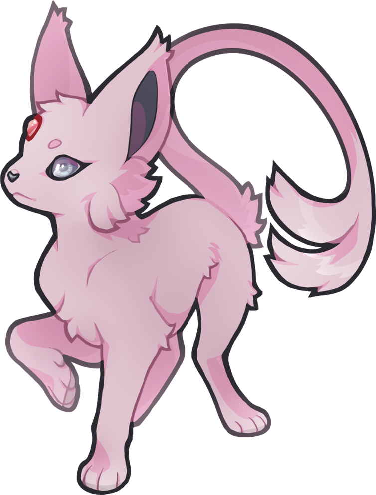 Snaphound Espeon - Cartoon (754x991), Png Download