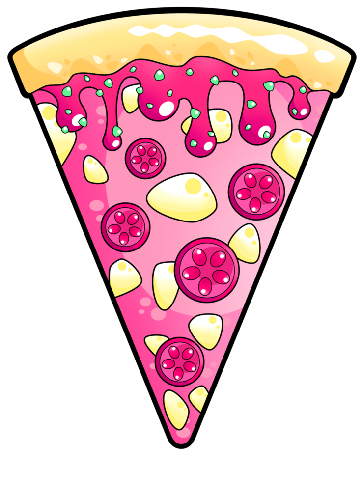 Pizza Clipart Pink - Kawaii Png (767x1042), Png Download