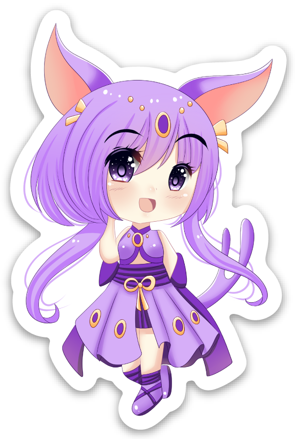 Chibi Espeon Anime Girl (602x895), Png Download