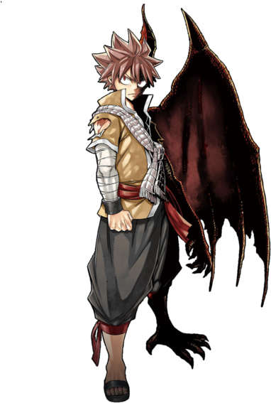 No Caption Provided - Natsu Dragneel Half Dragon (400x600), Png Download