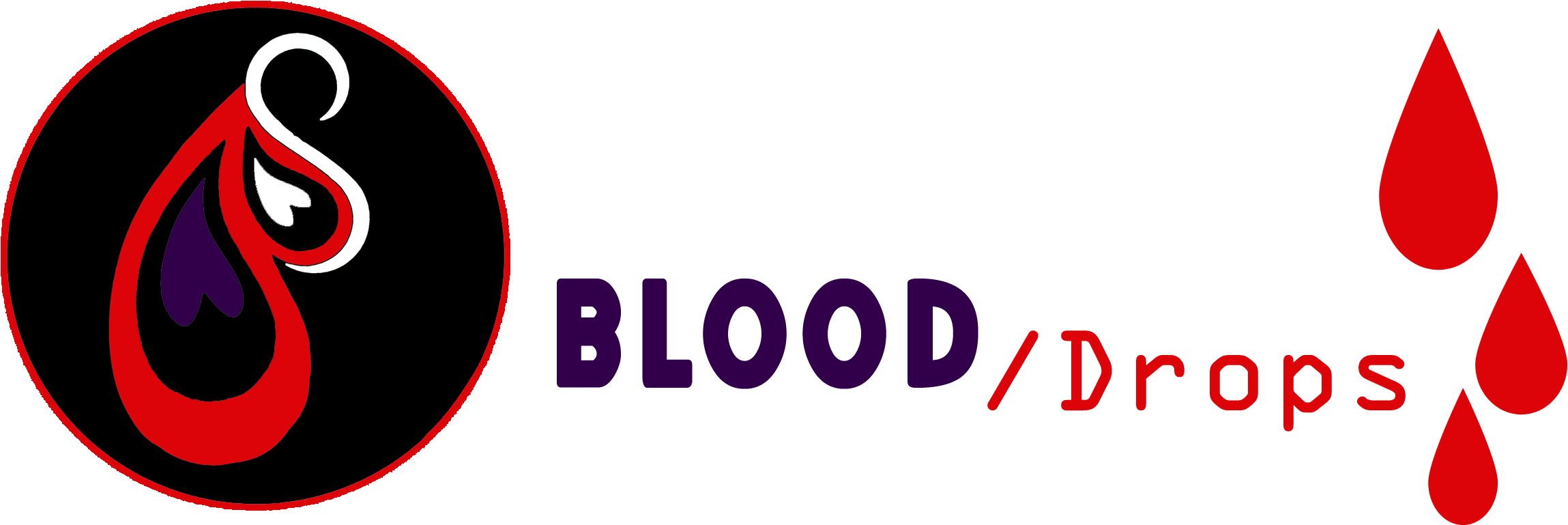 Blood Drops Header - Circle (2426x927), Png Download