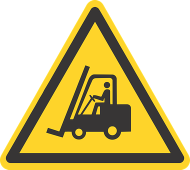 Forklift, Fork, Lift, Fork Removal - Fork Lift Truck Safety Signs (380x340), Png Download