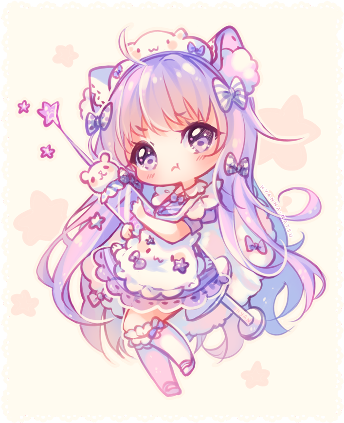 [ Video] Commission - Kawaii Hyanna Natsu Chibi (746x900), Png Download